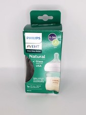 Philips Avent Glass Natural Baby Bottle with Natural Response Nipple 4oz 1pk