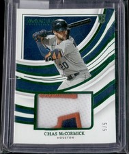 Chas McCormick Astros 2022 Immaculate Materials Green 3clr Patch #5/5 RC Rookie