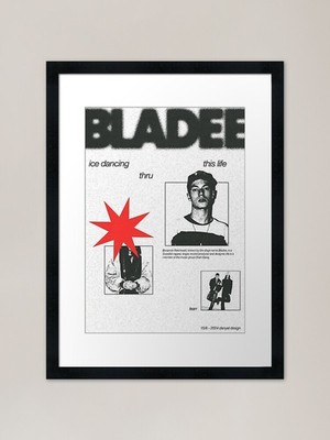 Bladee inspiriert Cloud Rap / Drain P gerahmtes Wandbild Poster Leinwanddruck Bild
