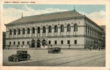 PUBLIC LIBRARY, BOSTON, MASS, TICHNOR BROS. INC, CAM Postcard