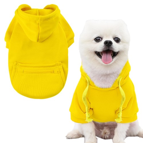Winter Dog Hoodie Sweatshirts with Pockets Warm Clothes for Small Dogs Chihua...