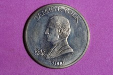2000 Liberia James K. Polk 5 Dollars Copper-Nickel Coin #M26477