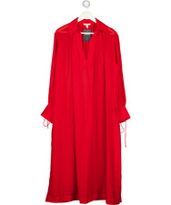 H&M Red Lyocell-blend Kaftan Cover Up Dress UK S
