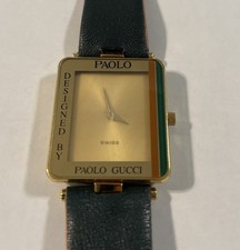 Vintage Rare Limited Edition PAOLO GUCCI Watch Limited Edition W/ Green Strap