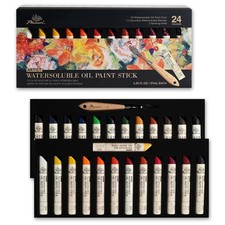 PHOENIX Professional Oil Paint Stick Water Soluable - Set of 24 Colors 37ml L...
