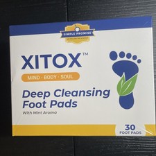 Xitox Deep Cleansing Foot Pads Simple Promise30 Pack Exp. 04/26 With Mint Aroma