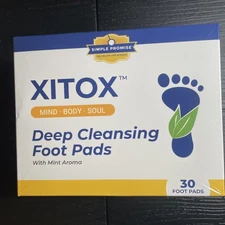 Xitox Deep Cleansing Foot Pads Simple Promise30 Pack Exp. 04/26 With Mint Aroma