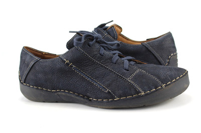 Josef Seibel Gr.42 Damen Komfort Halbschuhe Slipper Sneaker Leder Blau TOP M 817