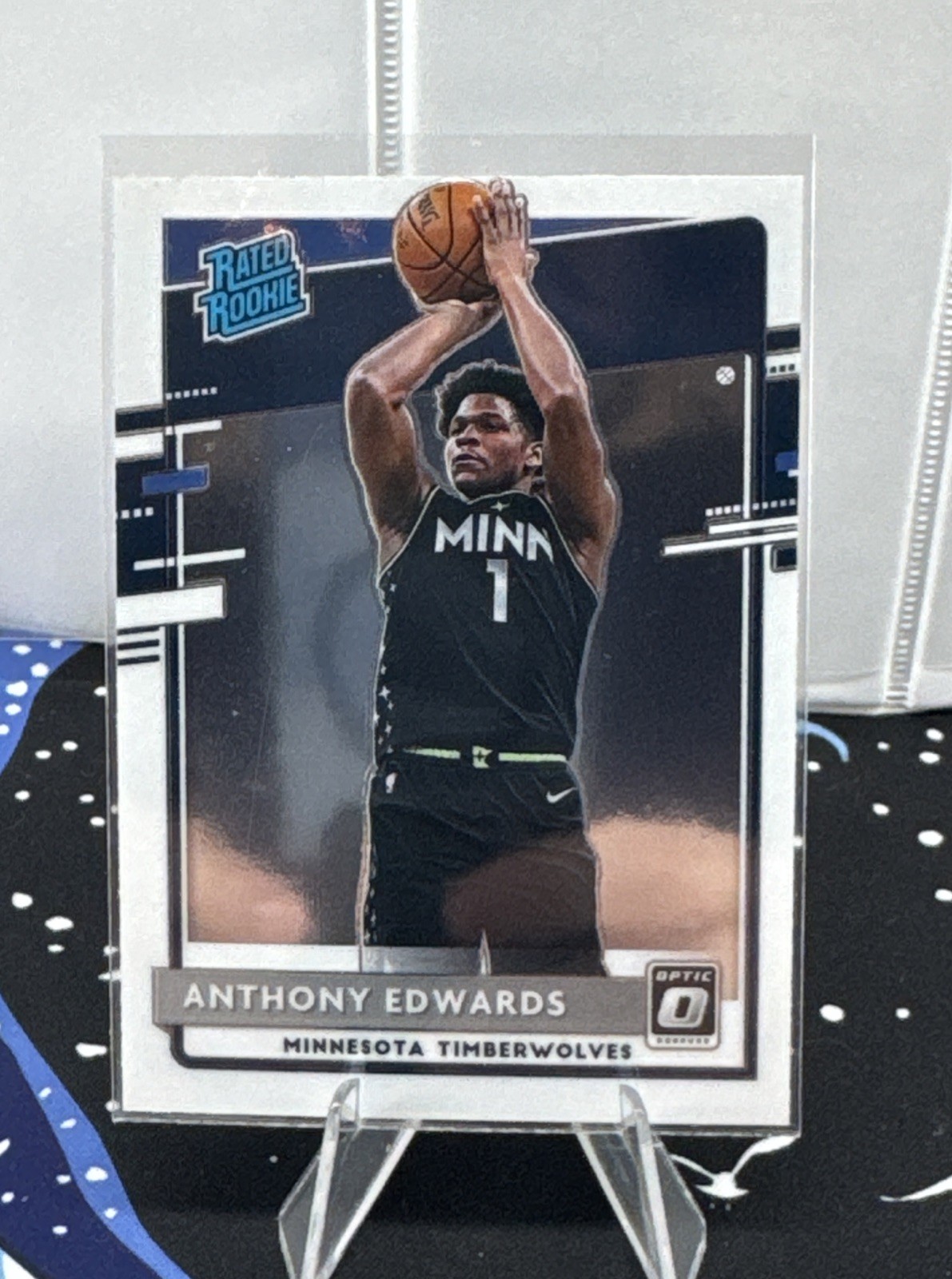 2020-21 Panini Donruss Optic - Rated Rookie Anthony Edwards #151 Holo Prizm (RC)