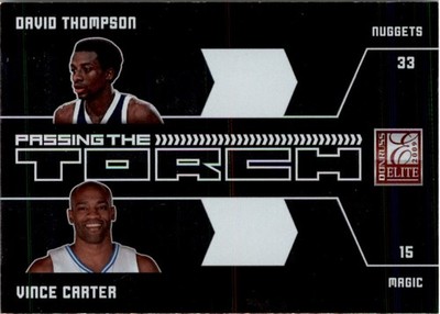 2009-10 Donruss Elite Passing the Torch #6 David Thompson/Vince Carter - BSK