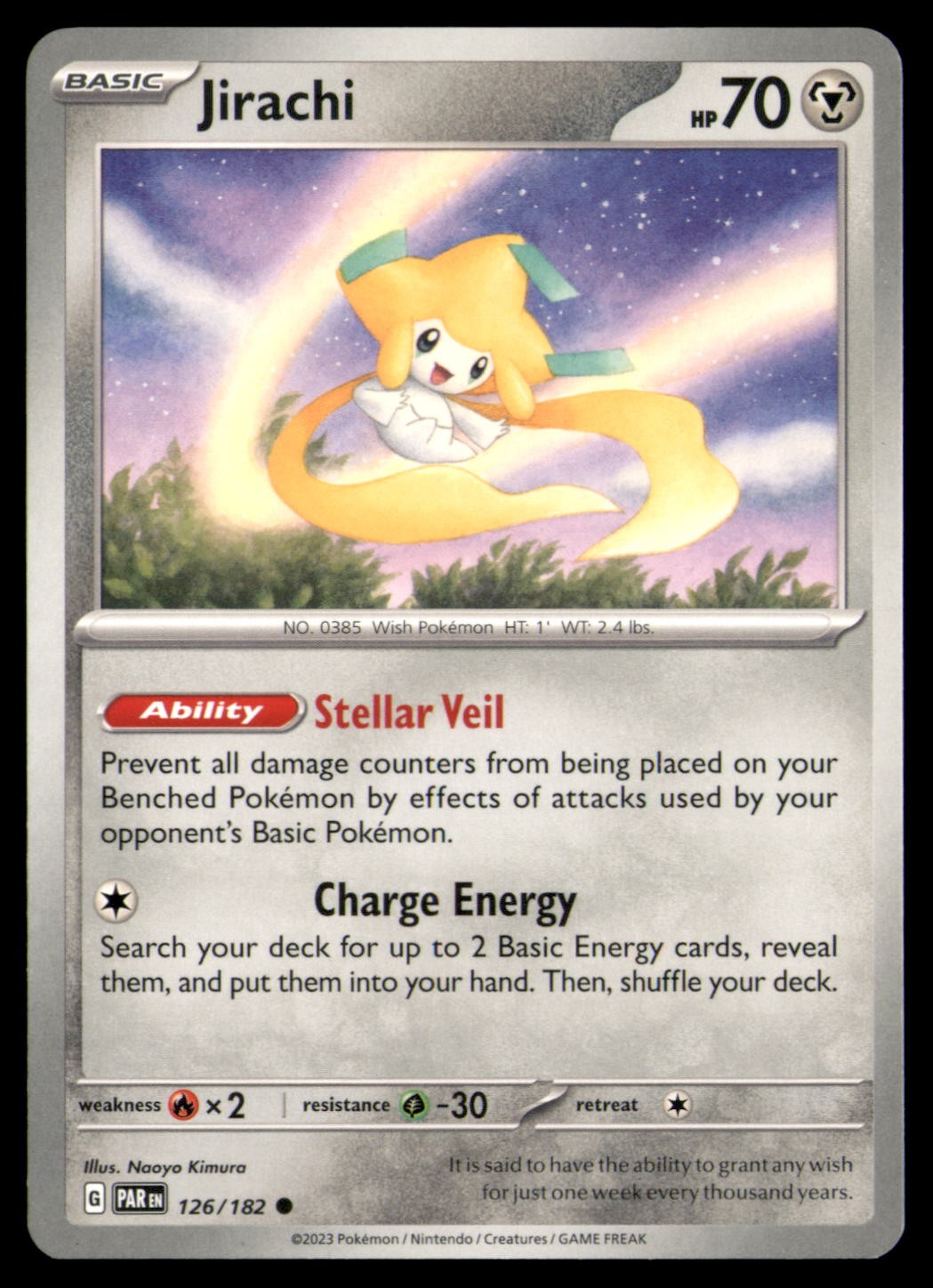Pokemon Jirachi Paradox Rift 126/182 C NM