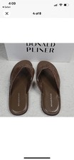 Donald J Pliner KIPP Brown Leather Strap & Buckle Slide In Sandals Men\'s 8M EUC Donald pliner salya sandals - Gem main image 4