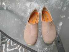 Ecco Biom Women  s TAN eather Comfort Shoes Slip On Sz 38 7.5