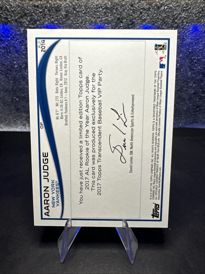 2017 Topps Transcendent Collection Aaron Judge AJ-2014 RC 42/87🔥🔥🔥 - Image 2 of 3