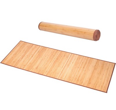 Natural Bamboo Area Rug 29.5x79 Inches Large Bathroom Mat Kitchen Floor Runne...