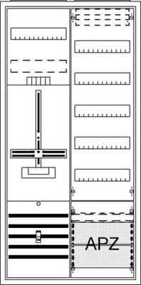 ABB - DA27CB Komplettschrank, AP Dreipunkt, A27 1Z1V5A2 - 2CPX054284R9999