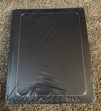 Vintage CREATIVE MEMORIES Scrapbook Album w/Pages 12" x 15" Black with Gold Trim