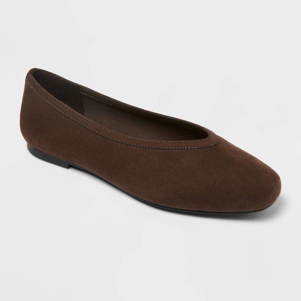 Women's Sammie Ballet Flats with Memory Foam Insole – a New Day™ Brown size 8
