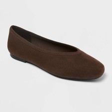 Women's Sammie Ballet Flats with Memory Foam Insole a New Day Brown size 8