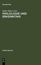 Hfner - Philologie und Erkenntnis - New hardback or cased book - X555z