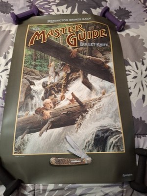 1995 Remington The Master Guide Bullet Knife Rapid Action Poster