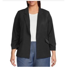NWT Skies Are Blue Curvy Ponte Knit Blazer Black 2X