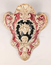 Vintage Maruhon  Ware Cherub & Cornucopia, Wall Pocket Decor Japan