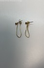 Avon Gold Tone Red Crystal Stud Dangle Chain Earrings 1.4g — photo 1