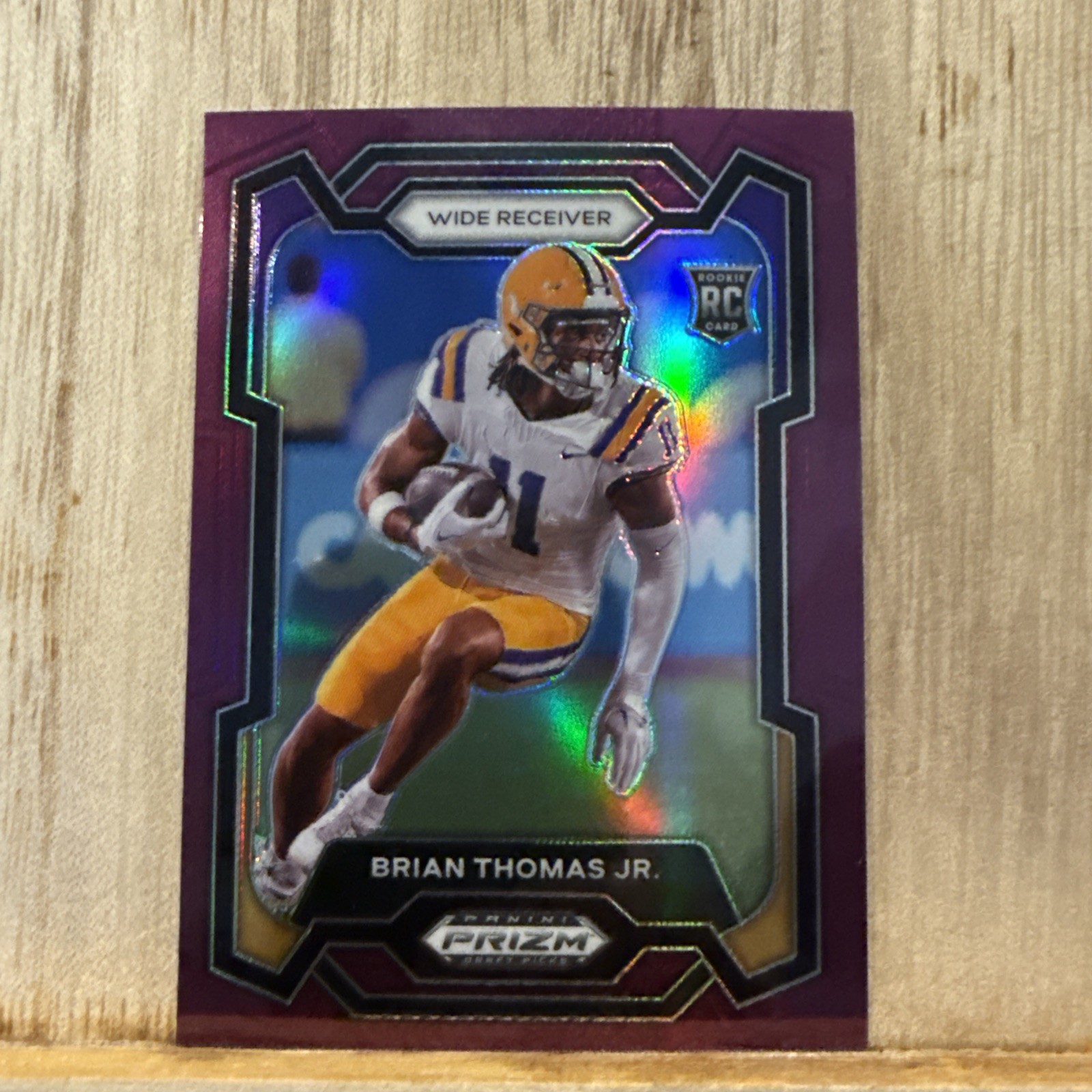 BRIAN THOMAS JR. 2024 PANINI PRIZM DRAFT ROOKIE PURPLE #118 RC /75