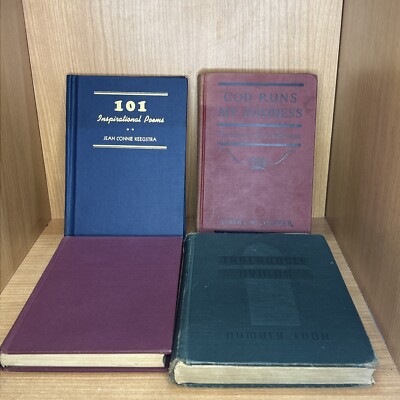 Lot Of 4 Vintage Religious Books, Some Have Binding Issues