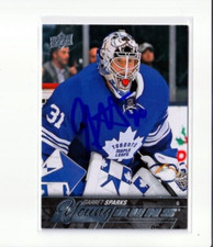 GARRET SPARKS autographed '15/16 TORONTO MAPLE LEAFS 
