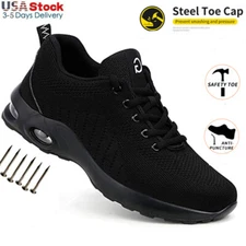 Mens Work Safety Shoes Steel Toe Cap Boots Indestructible Cushioned Sneakers  US