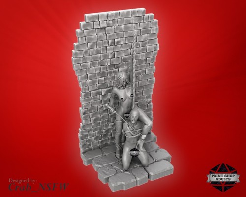 Maîtresse Avec Esclave Miniature Dungeon De Pleasure Figure Nsfw Érotique Cadeau - Photo 5 sur 8