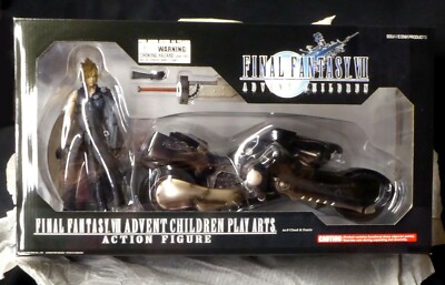 Cloud Strife Action Figure + Fenrir Motorcycle Set New Final