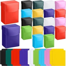 40 Pieces Deck Cards Boxes with Dividers Include 20 Trading Card Deck Cases