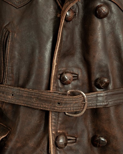Authentic 1940s French Leather Barnstormer Jacket - Picture 10 of 24