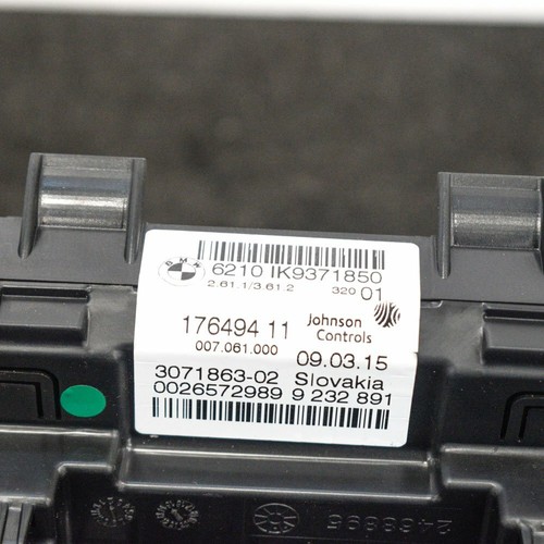 BMW 1 F20 Kombiinstrument 9232891 9371850 2015 2.0D 140KW MPH KMH