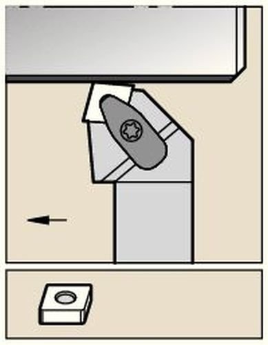 WIDIA DCRNR164DKC3 15° Negative Insert Toolholder for D-Style Clamping