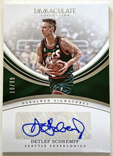 NBA Basketball - DETLEF SCHREMPF Panini Immaculate Autograph Card No. 18/99