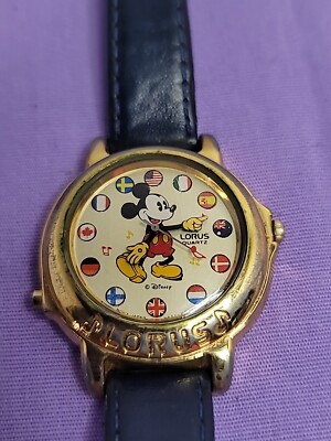 Lorus Quartz Disney Mickey Mouse Musical Vtg Watch V421-0020  display picture 1