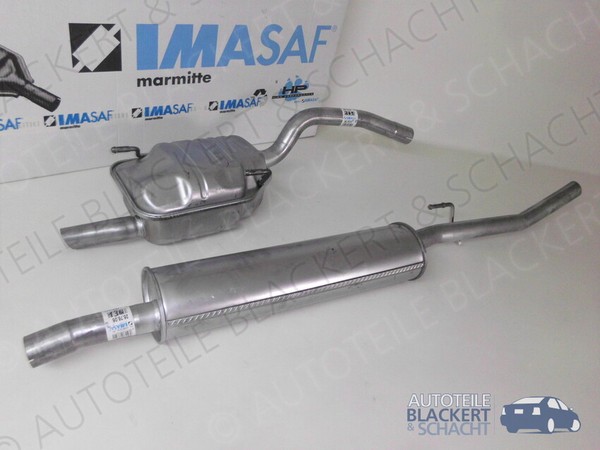 Imasaf Auspuff Komplett Ab Kat +Anbausatz für Citroen C8 2.0 16V 100KW 2002-2006-image