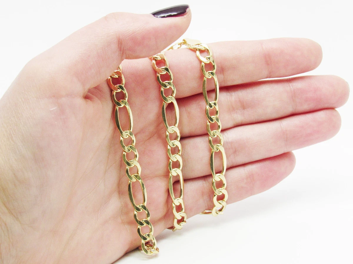 24 inch 10k cheap gold figaro chain