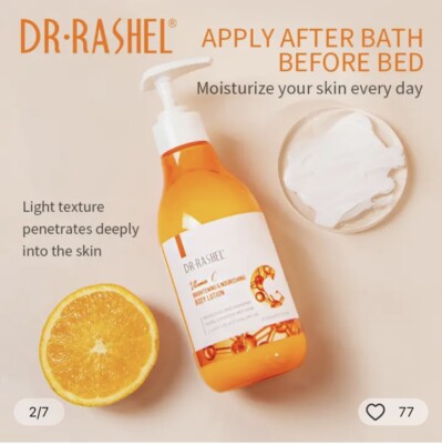Lait Corporel Dr Rashel éclaircissant Anti-vergetures à La Vitamine C - Neuf