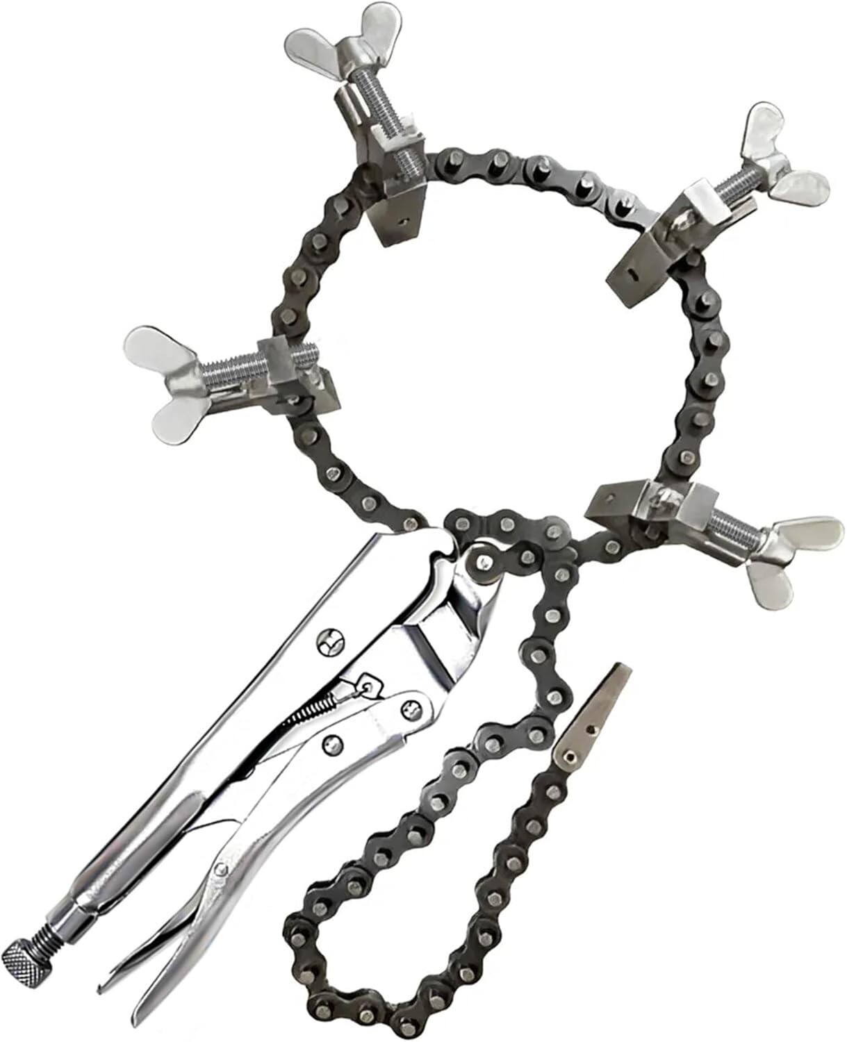 Sawyer Mini Chain Clamp – Heavy Duty Stainless Steel Pipe Vise for Welding and Repair