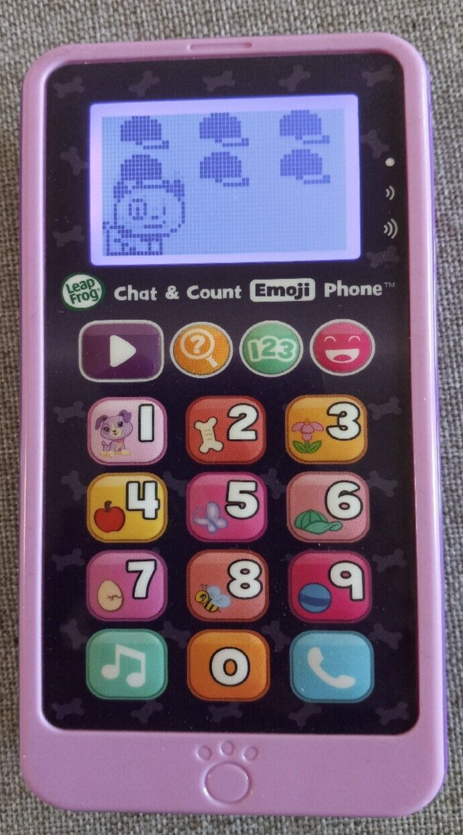 LeapFrog Chat and Count Emoji Phone, Violet, Pretend Play Toy for