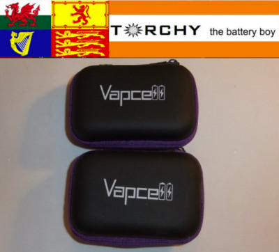 2x Vapcell Lila / Schwarz Reißverschluss Batteriekoffer für 2x 21700 Größe Batterien