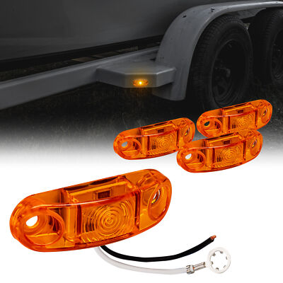 4pc 2.5'' Amber LED Side Marker Light for Trailers DOT FMVSS 108 SAE P2