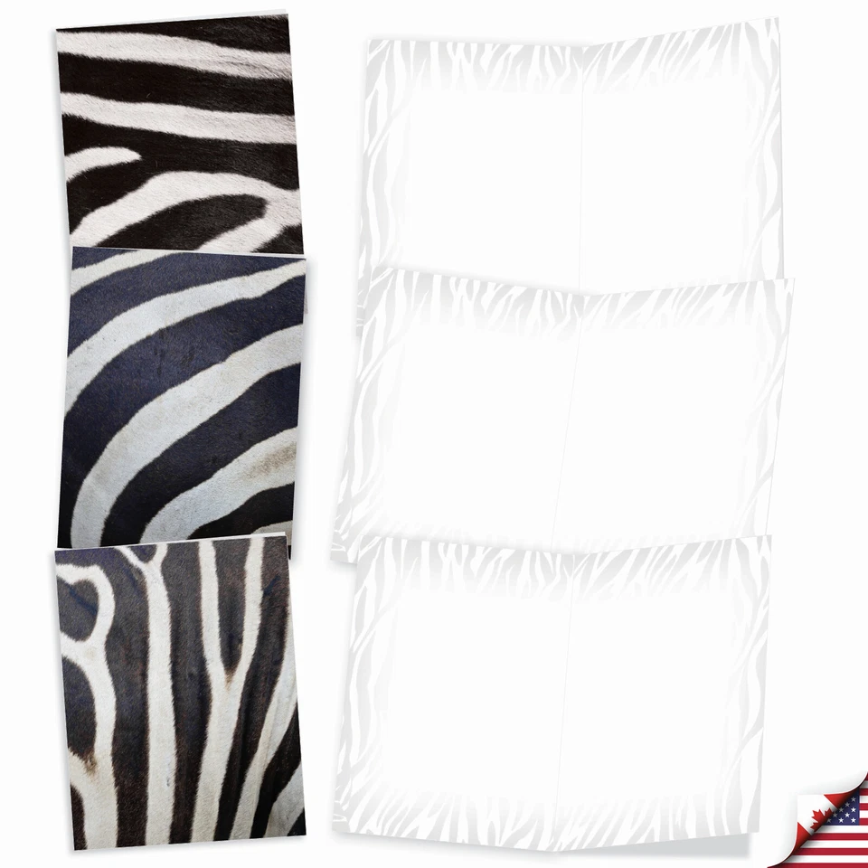 10 tarjetas de notas en blanco surtidas para todas las ocasiones con sobres - ZEBRA ZEAL M2032 Foto 3 de 4