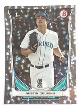 2014 Bowman Draft 1st Austin Cousino Silver Ice Parallel #dp82 Mariners Rookie 