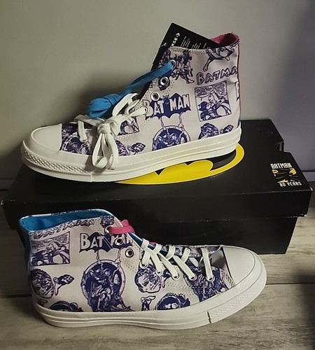 Chuck Hi Converse Hi-Top Schuhe Turnschuhe Batman Unisex Herren 8,5 Damen 10,5 NEU